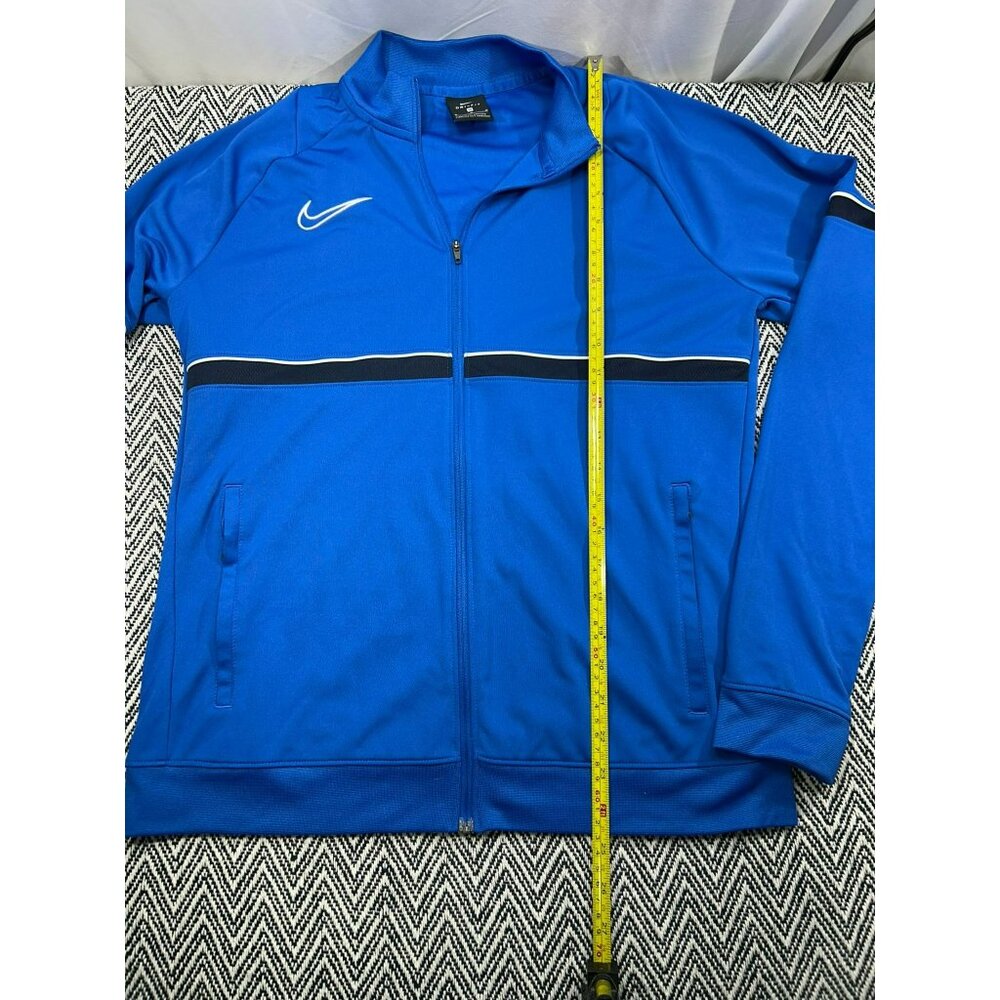 Nike Dri-Fit Blue Track Jacket Breathable Athletic Training Zip-Up M